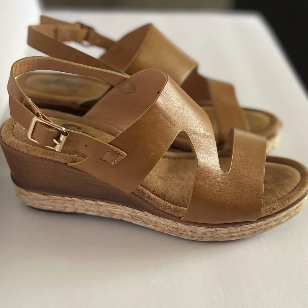 Brown‎ Wedge Shoe Size 7W